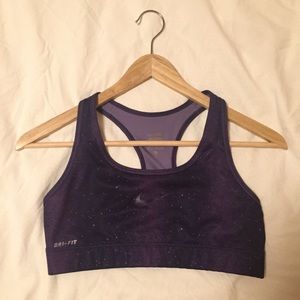 Galaxy print Nike sports bra